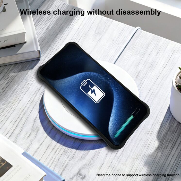 Защитный чехол IMAK Airbag Sand Case для Google Pixel 10a - Matte Black: фото 8 из 9