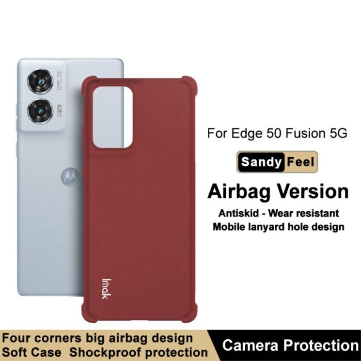 Защитный чехол IMAK Airbag Sand Case для Motorola Edge 50 Fusion - Black: фото 5 из 9