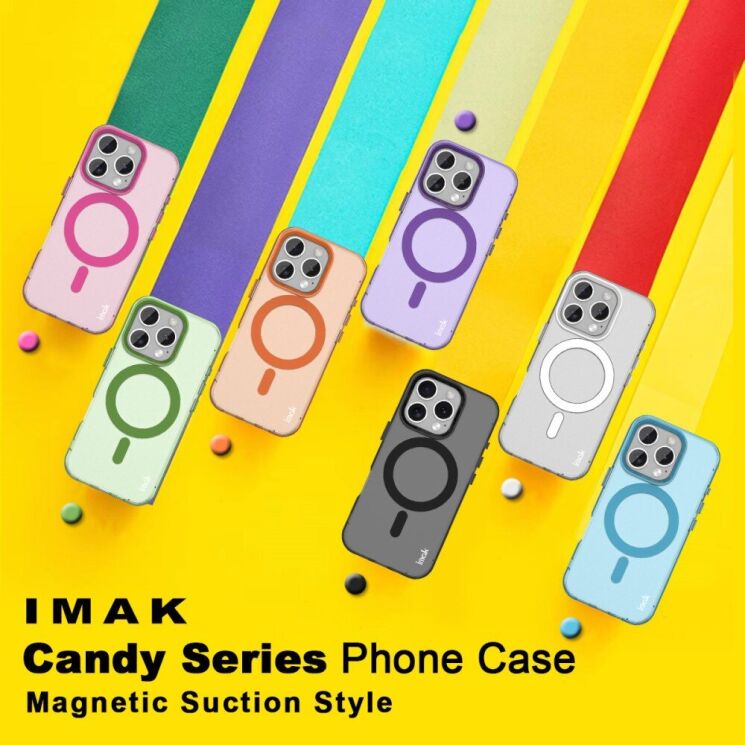 Защитный чехол IMAK Candy Series Magnetic для Apple iPhone 16 Pro - Black: фото 7 из 9