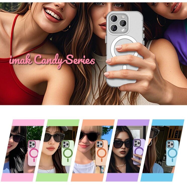Защитный чехол IMAK Candy Series Magnetic для Apple iPhone 16 Pro - Black: фото 8 из 9