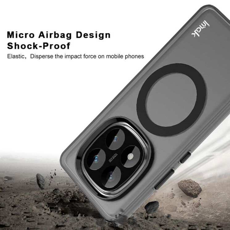 Защитный чехол IMAK Candy Series Magnetic для Xiaomi Redmi Note 14 Pro 5G / Poco X7 - Black: фото 5 из 9