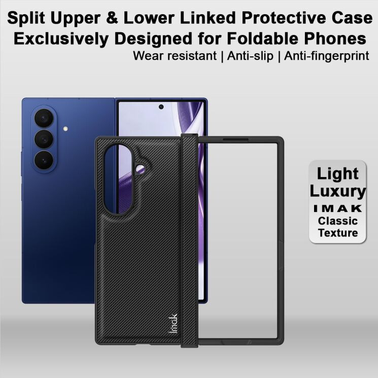 Защитный чехол IMAK Ruiyi Series (FF) для Samsung Galaxy Fold 8 Ultra - Carbon Fiber: фото 3 из 7