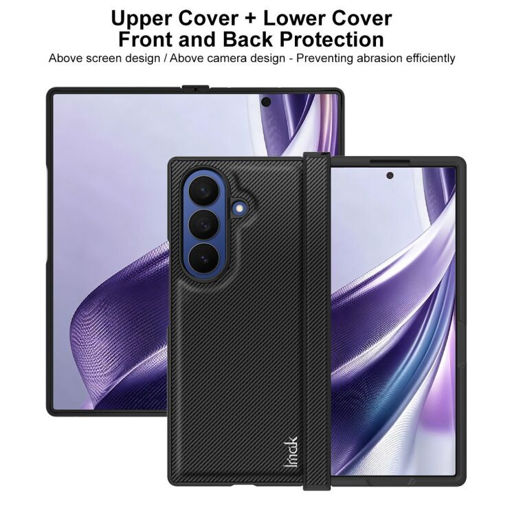 Защитный чехол IMAK Ruiyi Series (FF) для Samsung Galaxy Fold 8 Ultra - Carbon Fiber: фото 6 из 7