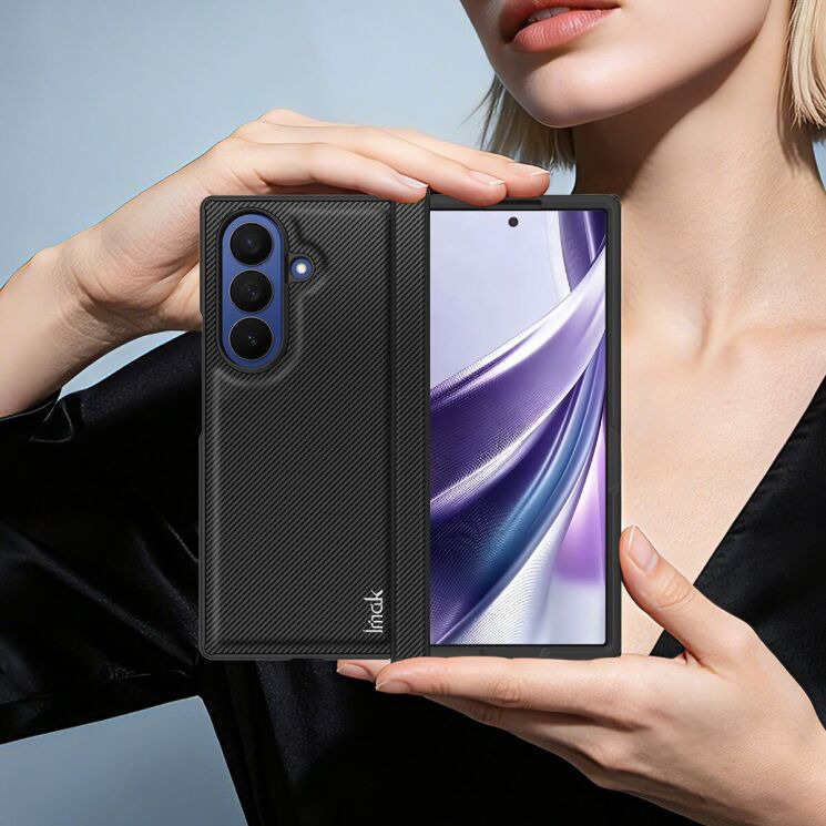 Защитный чехол IMAK Ruiyi Series (FF) для Samsung Galaxy Fold 8 Ultra - Carbon Fiber: фото 2 из 7