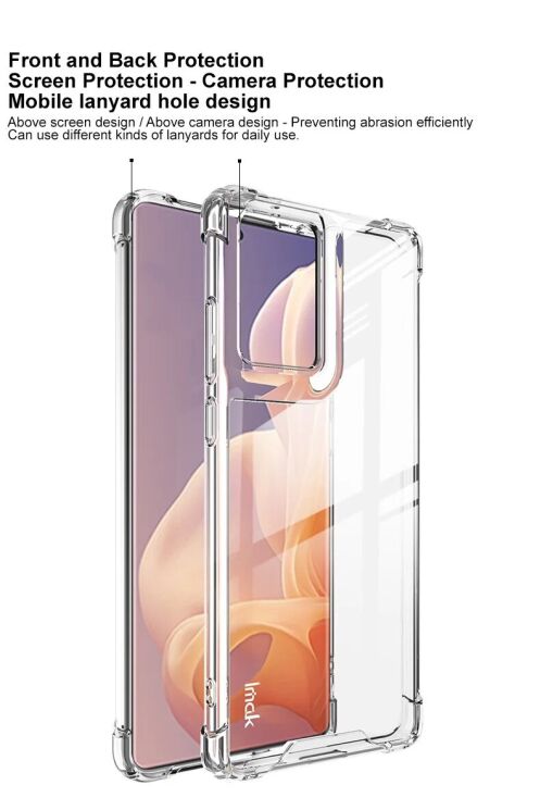 Захисний чохол IMAK Space Shield для Motorola Moto G85 - Transparent: фото 7 з 7