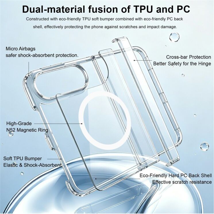 Защитный чехол IMAK Space Shield MagSafe (FF) для iPhone Duo - Transparent (435018T) Защитный чехол IMAK Space Shield MagSafe (FF) для iPhone Duo - Transparent: фото 4 из 10