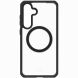 Защитный чехол ItSkins Hybrid R Solid with MagSafe для Samsung Galaxy S24 Plus (S926) SGKP-HRSMA-PBTR - Transparent / Black (347079B). Фото 2 из 8
