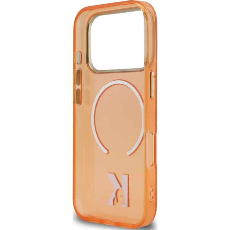Захисний чохол Karl Lagerfeld IML K Head Logo MagSafe для iPhone 17 Pro (KLHMP17L5HTMKHDO) - Orange: фото 7 з 8