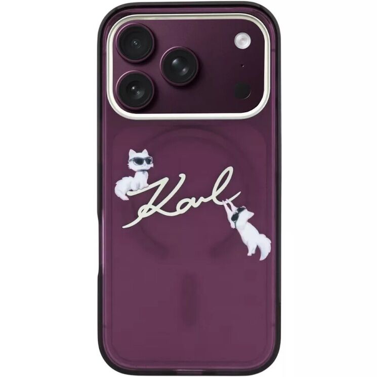 Захисний чохол Karl Lagerfeld Script Logo MagSafe для iPhone 18 Pro / 17 Pro (KLHMP18L5HKSCAR) - Violet (423741V) Захисний чохол Karl Lagerfeld Script Logo MagSafe для iPhone 18 Pro / 17 Pro (KLHMP18L5HKSCAR) - Violet: фото 2 з 7