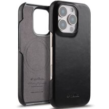 Защитный чехол MELKCO Leather Back Cover (with MagSafe Support) для Apple iPhone 16 Pro - Black: фото 1 из 5