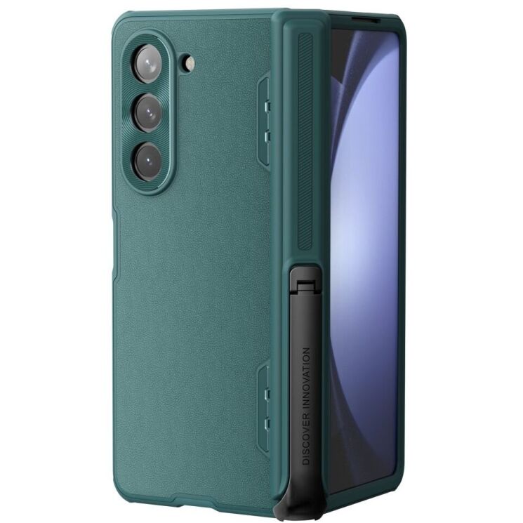 Защитный чехол NILLKIN CamShield Fold Leather Case для Samsung Galaxy Fold 5 - Green: фото 5 из 16