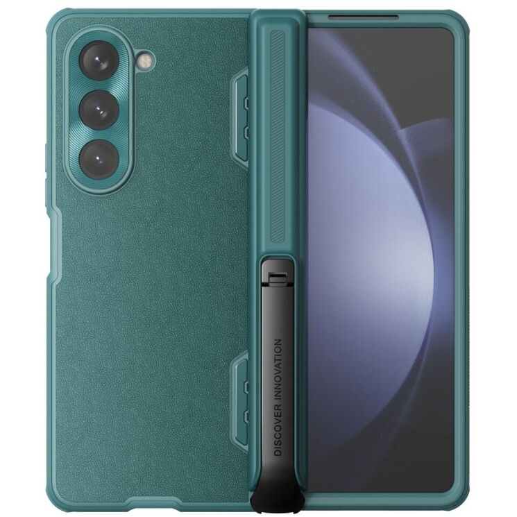 Защитный чехол NILLKIN CamShield Fold Leather Case для Samsung Galaxy Fold 5 - Green: фото 1 из 16