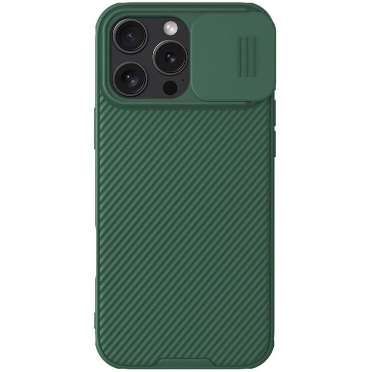 Защитный чехол NILLKIN CamShield Pro для Apple iPhone 16 Pro Max - Green: фото 1 из 17