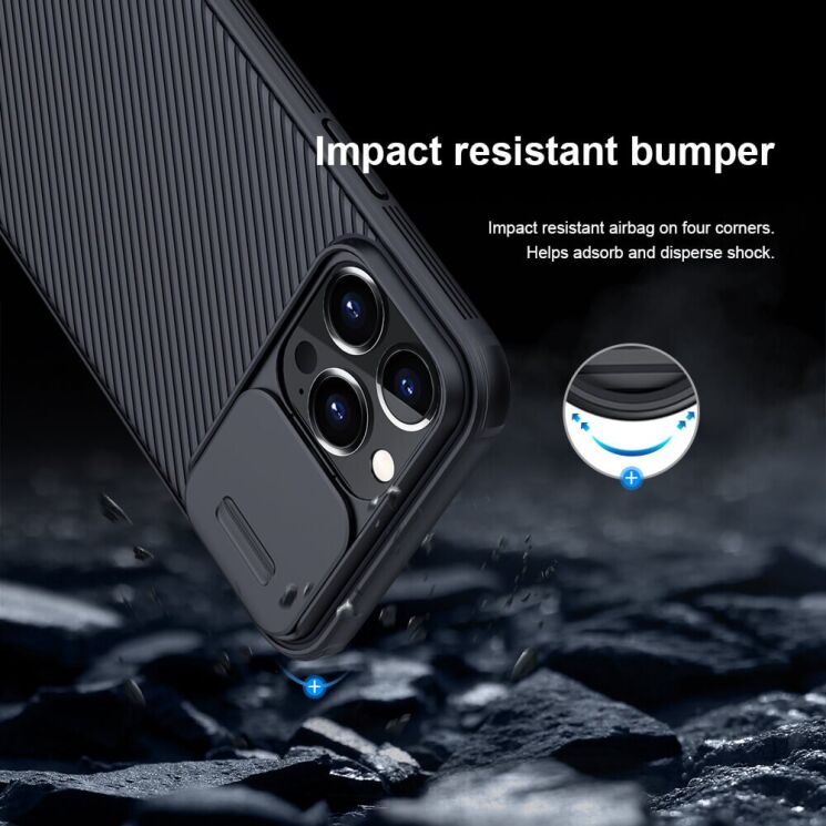 Защитный чехол NILLKIN CamShield Pro Magnetic для Apple iPhone 13 Pro - Black: фото 14 из 20