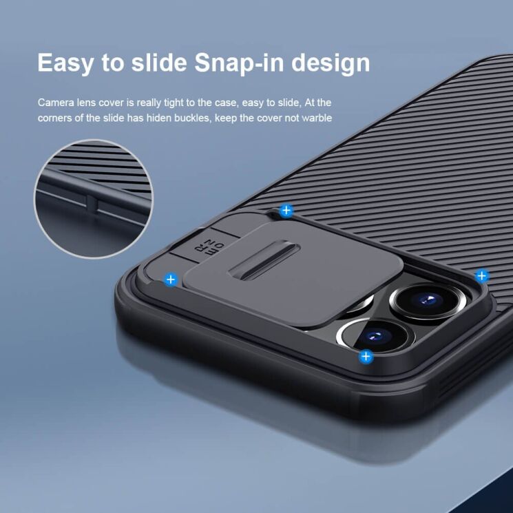 Защитный чехол NILLKIN CamShield Pro Magnetic для Apple iPhone 13 Pro - Black: фото 9 из 20