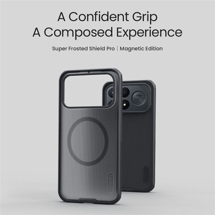 Захисний чохол NILLKIN Super Frosted Shield Pro Magnetic для Xiaomi Poco F9 Pro - Transparent Black: фото 5 з 11
