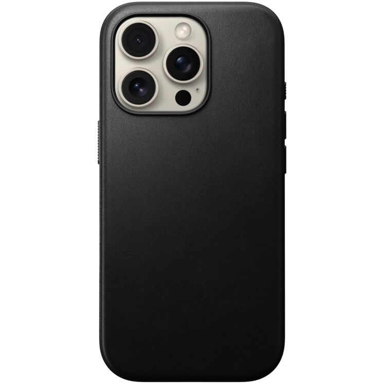 Защитный чехол Nomad Modern Leather Case для Apple iPhone 16 Pro (NM01697985) - Black: фото 1 из 12