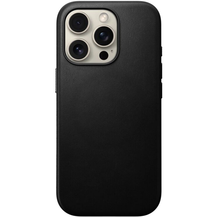 Защитный чехол Nomad Modern Leather Case для Apple iPhone 16 Pro (NM01697985) - Black: фото 4 из 12