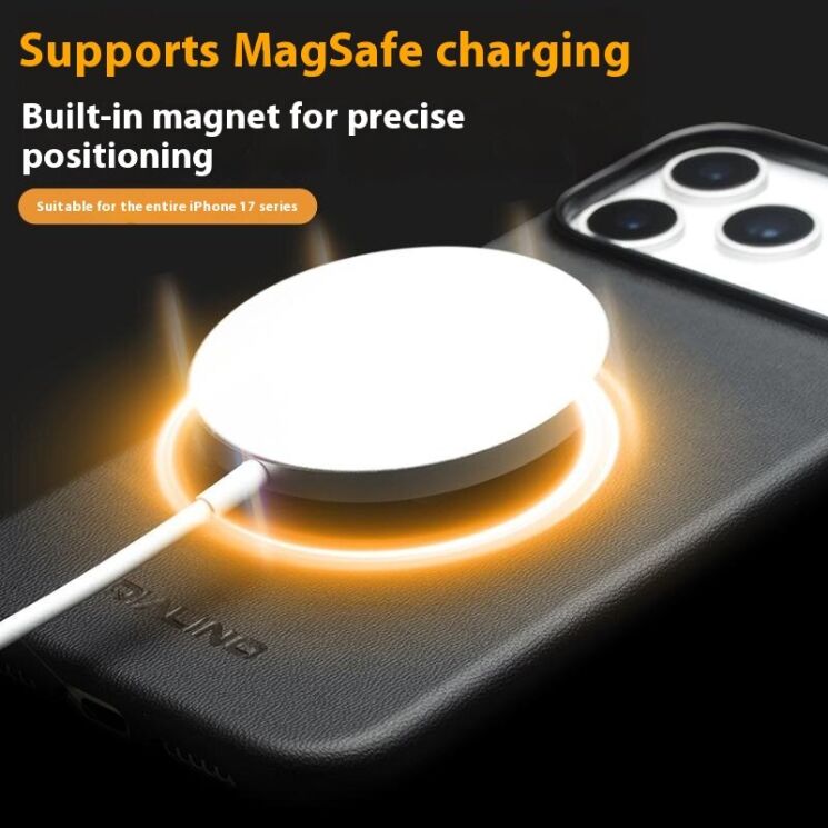Захисний чохол QIALINO Classic Cover (with MagSafe Support) для Apple iPhone Air - Black: фото 12 з 14