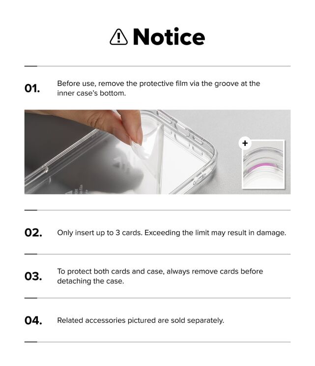 Захисний чохол Ringke Fusion Card для Samsung Galaxy A57 (A576) 8800328818019 - Clear: фото 16 з 17