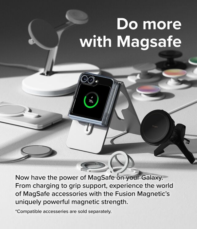 Защитный чехол Ringke Fusion Magnetic (FF) для Samsung Galaxy Flip 6 (8809961787034) - Clear: фото 8 из 24