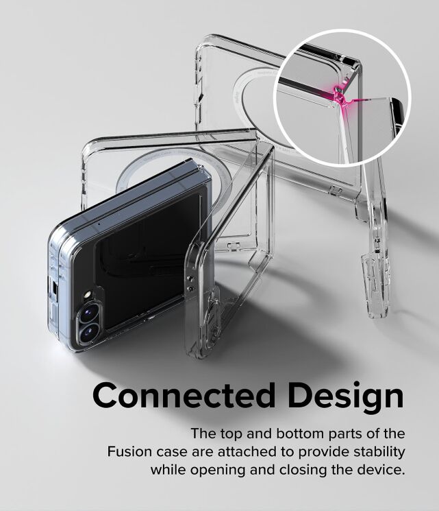 Защитный чехол Ringke Fusion Magnetic (FF) для Samsung Galaxy Flip 6 (8809961787034) - Clear: фото 16 из 24