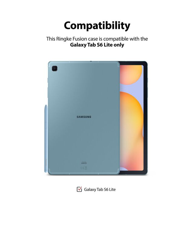 Защитный чехол Ringke T Fusion для Samsung Galaxy Tab S6 lite / S6 Lite (2022/2024) 8809716075768 - Clear (266126C) Защитный чехол Ringke T Fusion для Samsung Galaxy Tab S6 lite / S6 Lite (2022/2024) 8809716075768 - Clear: фото 4 из 9