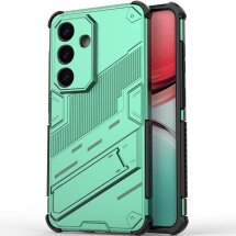 Защитный чехол с подставкой Deexe Bibercas для Samsung Galaxy S26 - Green: фото 1 из 6