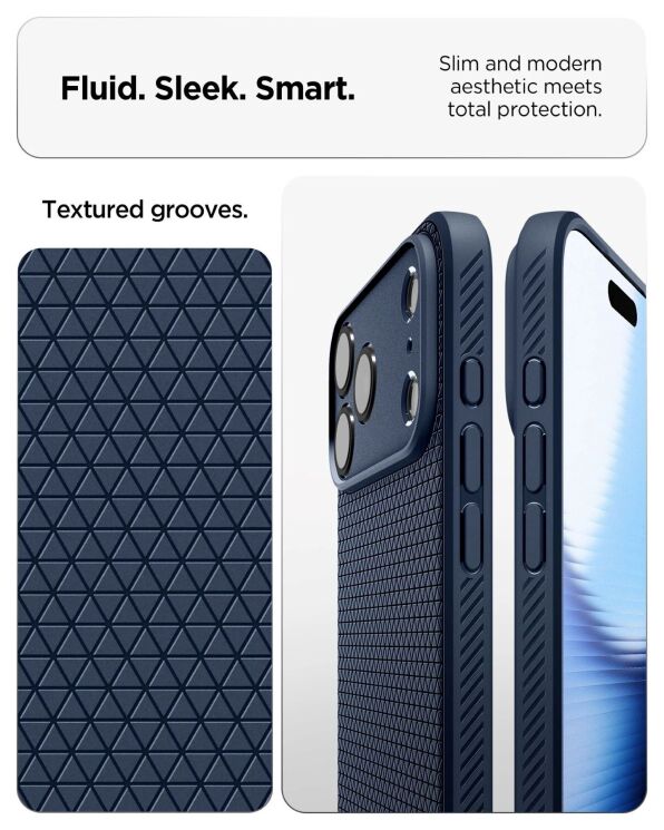 Защитный чехол Spigen Liquid Air для iPhone 18 Pro (ACS12151) - Abyss Green (440100G) Защитный чехол Spigen Liquid Air для iPhone 18 Pro (ACS12151) - Abyss Green: фото 7 из 12