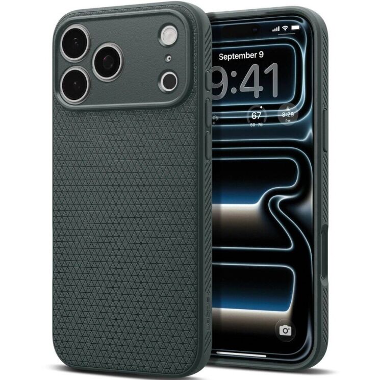 Защитный чехол Spigen Liquid Air для iPhone 18 Pro (ACS12151) - Abyss Green (440100G) Защитный чехол Spigen Liquid Air для iPhone 18 Pro (ACS12151) - Abyss Green: фото 1 из 12