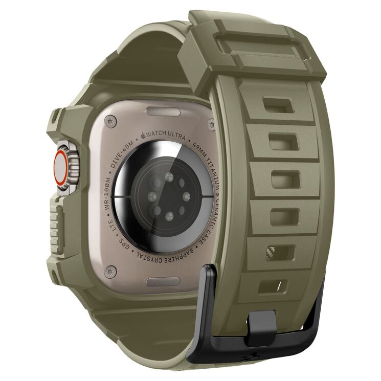 Защитный чехол Spigen (SGP) Rugged Armor Pro (FW) для Apple Watch Ultra / Ultra 2 (49mm) - Vintage Khaki: фото 9 из 20