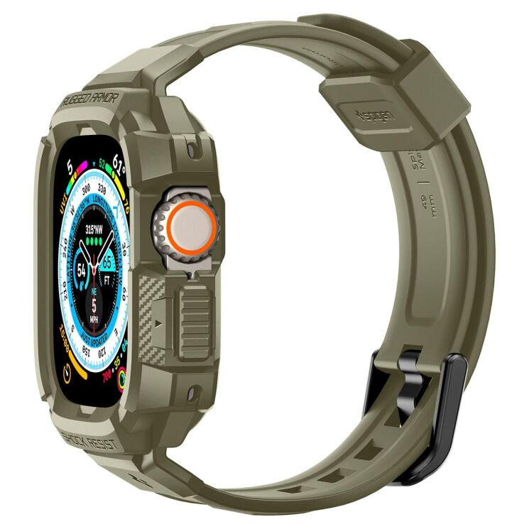 Защитный чехол Spigen (SGP) Rugged Armor Pro (FW) для Apple Watch Ultra / Ultra 2 (49mm) - Vintage Khaki: фото 10 из 20