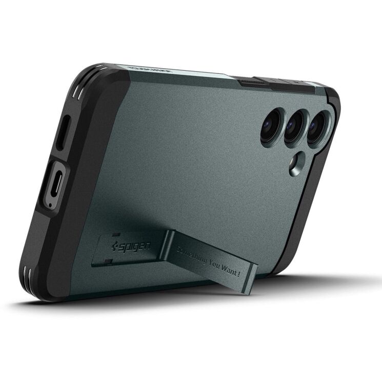 Защитный чехол Spigen (SGP) Tough Armor для Samsung Galaxy S24 Plus (S926) - Dark Green: фото 4 из 17