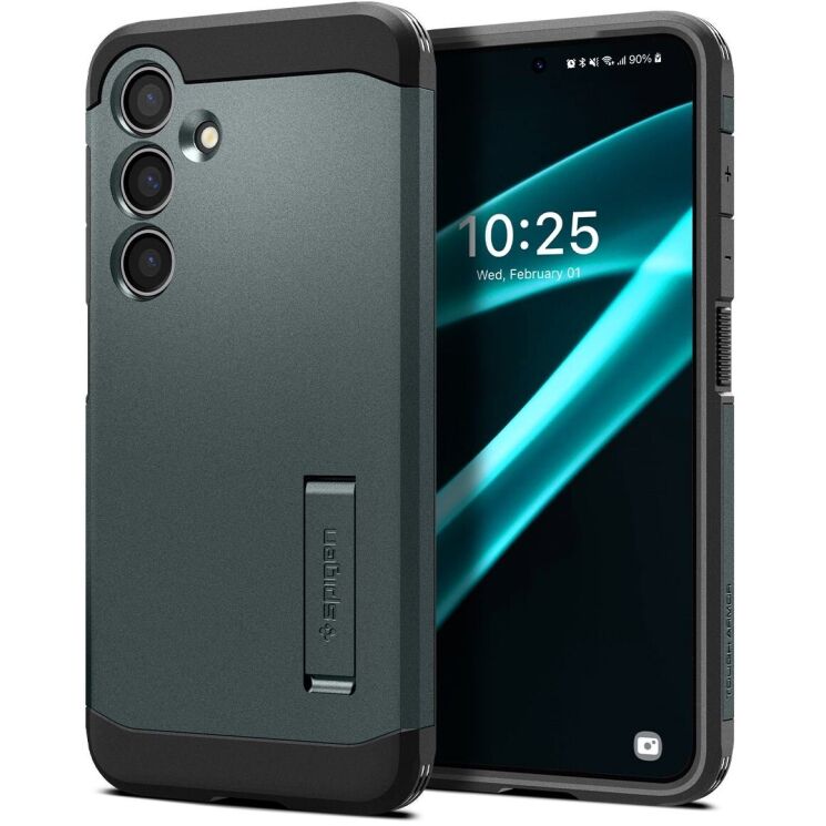 Защитный чехол Spigen (SGP) Tough Armor для Samsung Galaxy S24 Plus (S926) - Dark Green: фото 1 из 17