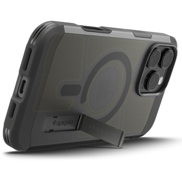 Захисний чохол Spigen (SGP) Tough Armor (MagFit) для Apple iPhone 16 Pro Max - Frost Black: фото 4 з 17