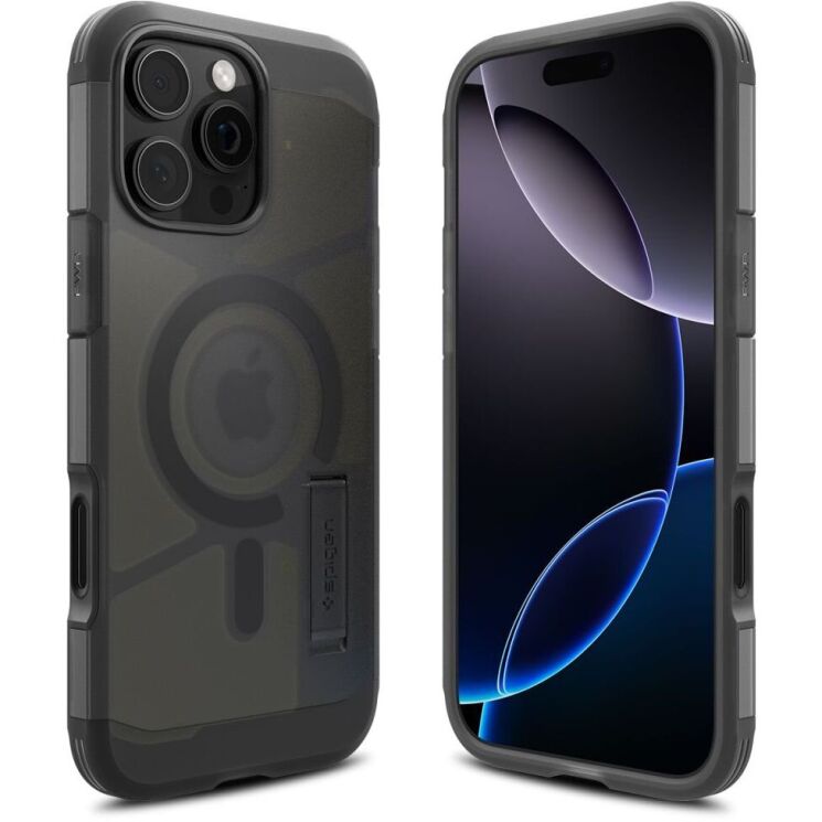 Захисний чохол Spigen (SGP) Tough Armor (MagFit) для Apple iPhone 16 Pro Max - Frost Black: фото 5 з 17