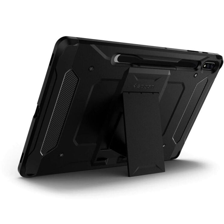 Защитный чехол Spigen (SGP) Tough Armor Pro для Samsung Galaxy Tab S7 Plus (T970/975) / S8 Plus (T800/806) ACS01609 - Black: фото 4 из 16