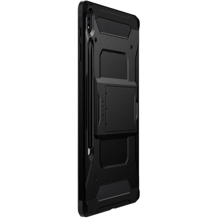 Защитный чехол Spigen (SGP) Tough Armor Pro для Samsung Galaxy Tab S7 Plus (T970/975) / S8 Plus (T800/806) ACS01609 - Black: фото 9 из 16