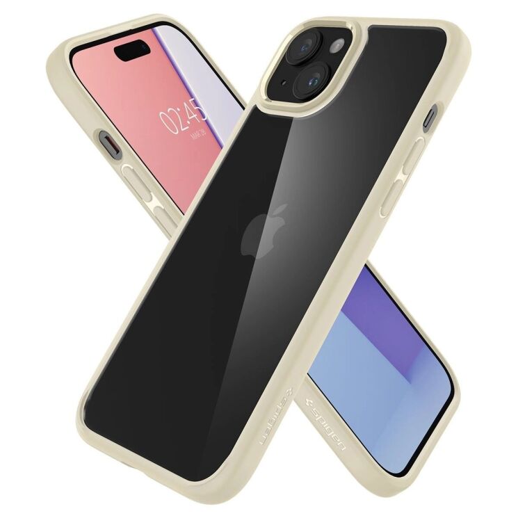 Защитный чехол Spigen (SGP) Ultra Hybrid для Apple iPhone 15 Plus - Mute Beige: фото 5 из 15