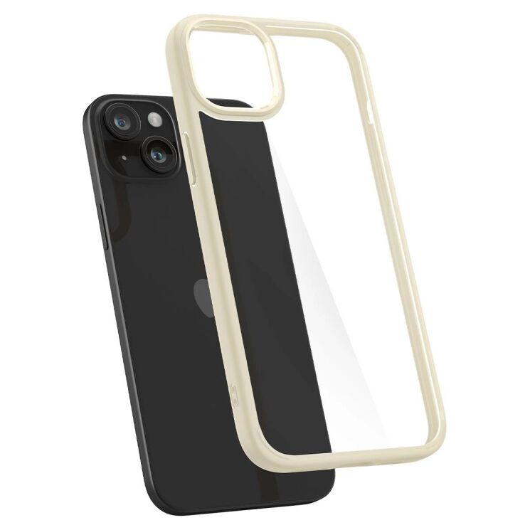 Защитный чехол Spigen (SGP) Ultra Hybrid для Apple iPhone 15 Plus - Mute Beige: фото 3 из 15