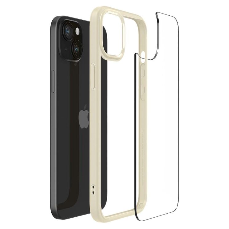 Защитный чехол Spigen (SGP) Ultra Hybrid для Apple iPhone 15 Plus - Mute Beige: фото 4 из 15