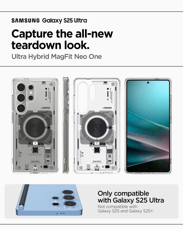 Защитный чехол Spigen (SGP) Ultra Hybrid Neo One (MagFit) для Samsung Galaxy S25 Ultra (S938) ACS08959 - Neo One: фото 12 из 16