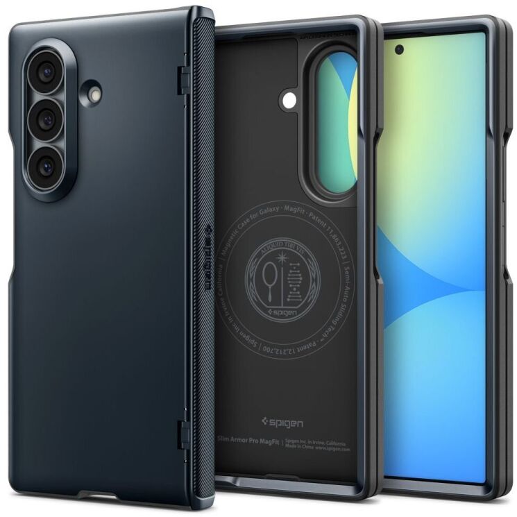 Защитный чехол Spigen Slim Armor Pro (MagFit) для Samsung Galaxy Fold 8 Ultra (ACS11509) - Metal Slate: фото 2 из 13