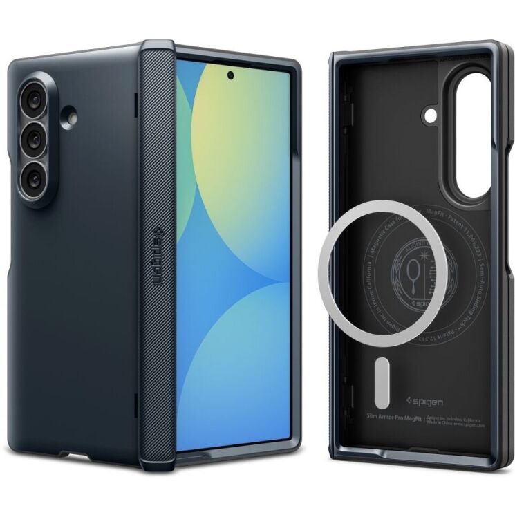 Защитный чехол Spigen Slim Armor Pro (MagFit) для Samsung Galaxy Fold 8 Ultra (ACS11509) - Metal Slate: фото 1 из 13