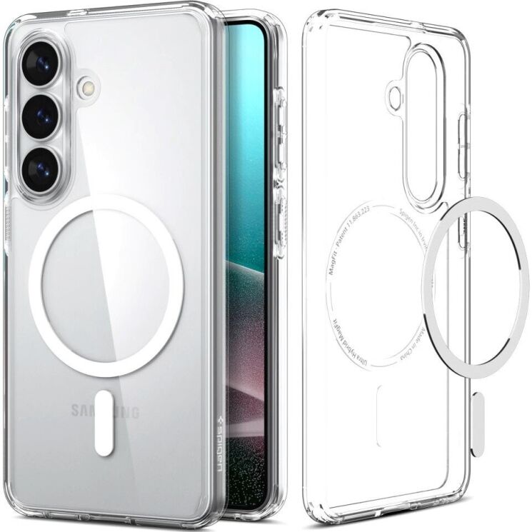 Защитный чехол Spigen Ultra Hybrid (MagFit) для Samsung Galaxy S26 Plus (S947) ACS10709 - Clear / White: фото 2 из 14