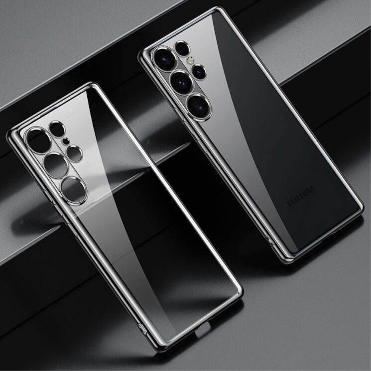 Защитный чехол SULADA Clear Cover для Samsung Galaxy S24 Ultra - Black: фото 1 из 10
