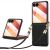 Захисний чохол SULADA Rhombus Leather для Samsung Galaxy Flip 8 - Black: фото 1 з 5