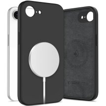 Защитный чехол Tech-Protect Liquid Silicone MagSafe для iPhone 16e - Black: фото 1 из 4