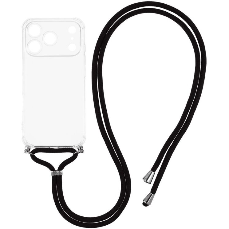 Защитный чехол UniCase AirBag with Strap для iPhone 18 Pro - Transparent: фото 1 из 4
