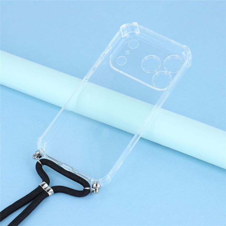 Защитный чехол UniCase AirBag with Strap для iPhone 18 Pro - Transparent: фото 3 из 4